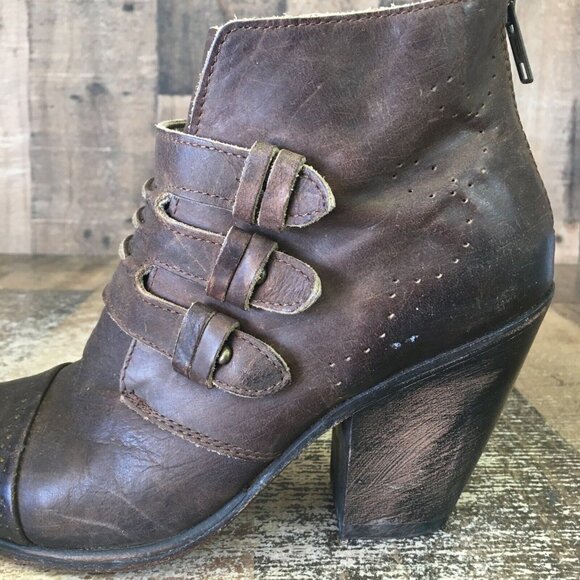 Freebird by Steven Malbc fb-malbc Brown Ankle Boots Booties Womens 7 - Picture 10 of 12
